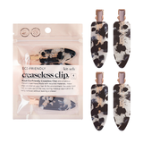 KITSCH Creaseless Clips Set Black Terrazzo