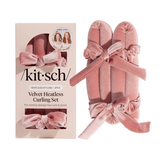 KITSCH Velvet Heatless Curling Set Terracotta
