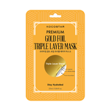 KOCOSTAR Premium Gold Foil Triple Layer Mask