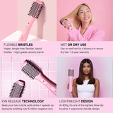 Mermade Hair Blow Dry Brush Pink